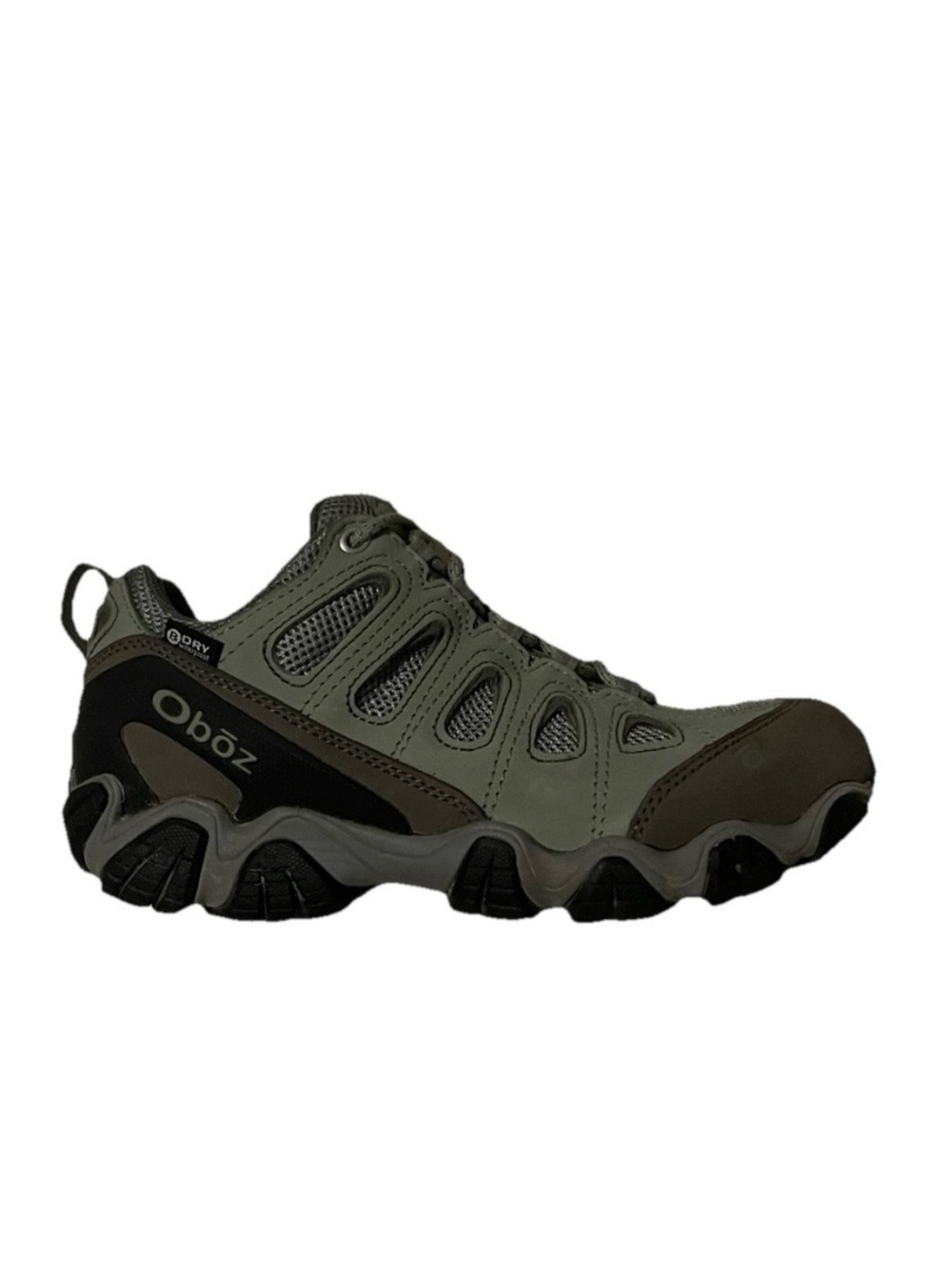 Oboz Hiking Shoes Womens 7W Gray Leather Mesh Waterproof Trail Outdoor BDry